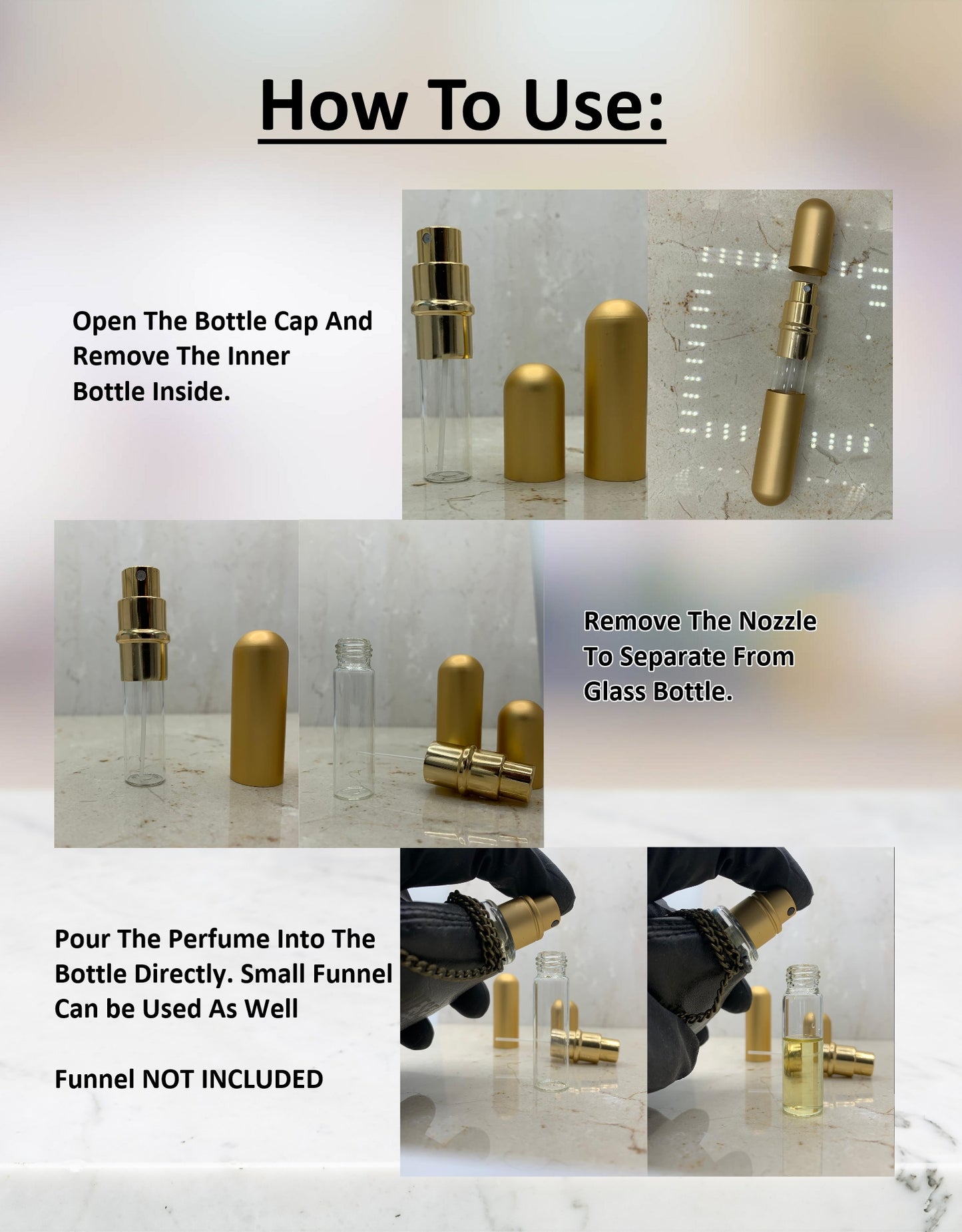 Perfume Atomizer Mini Bottle For Spray Scent Pump