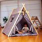 Gray Stars Play Tent and Play Mat